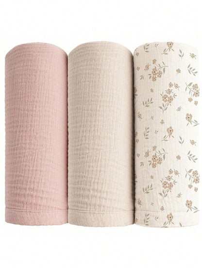 Newborn Muslin Swaddle Blanket, Unisex, Multi-Functional Blanket,Drool Bib,Stroller Cover, Car Seat Cover,Baby Boys BabyGirls,Newborn Gifts