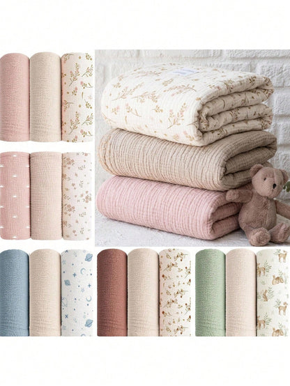 Newborn Muslin Swaddle Blanket, Unisex, Multi-Functional Blanket,Drool Bib,Stroller Cover, Car Seat Cover,Baby Boys BabyGirls,Newborn Gifts