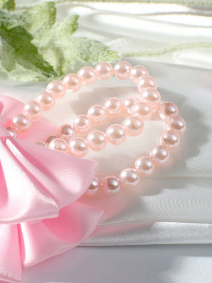 Newborn Photo Props, Infant Pearl Bow Decor Foot Ornaments
