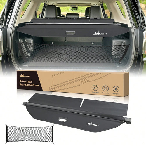 Nilight Cargo Cover Compatible With Toyota 4runner 2010-2021 2022 2023 2024, Retractable Privacy Security Shield Shade Rear Trunk Cover, With Trunk Storage Net