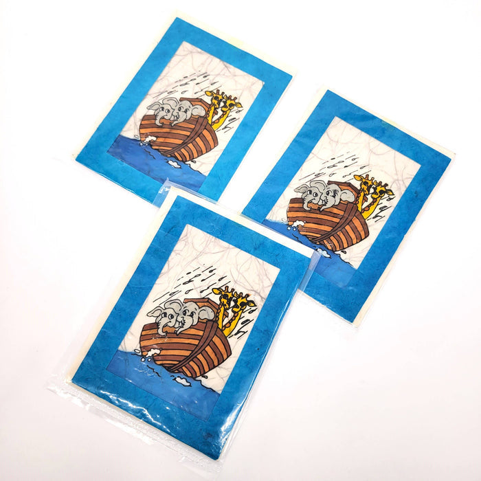 Noah's Ark Batik Note Card