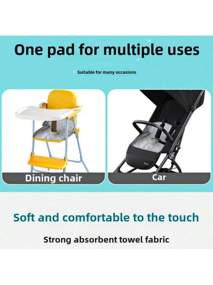 Non-Slip Baby Stroller Seat Liner, Absorbent & Washable With Safety Belt Holes, Universal Folding Toddler Seat Cushion, Suitable For Strollers, High Chairs, Car Safety Seats