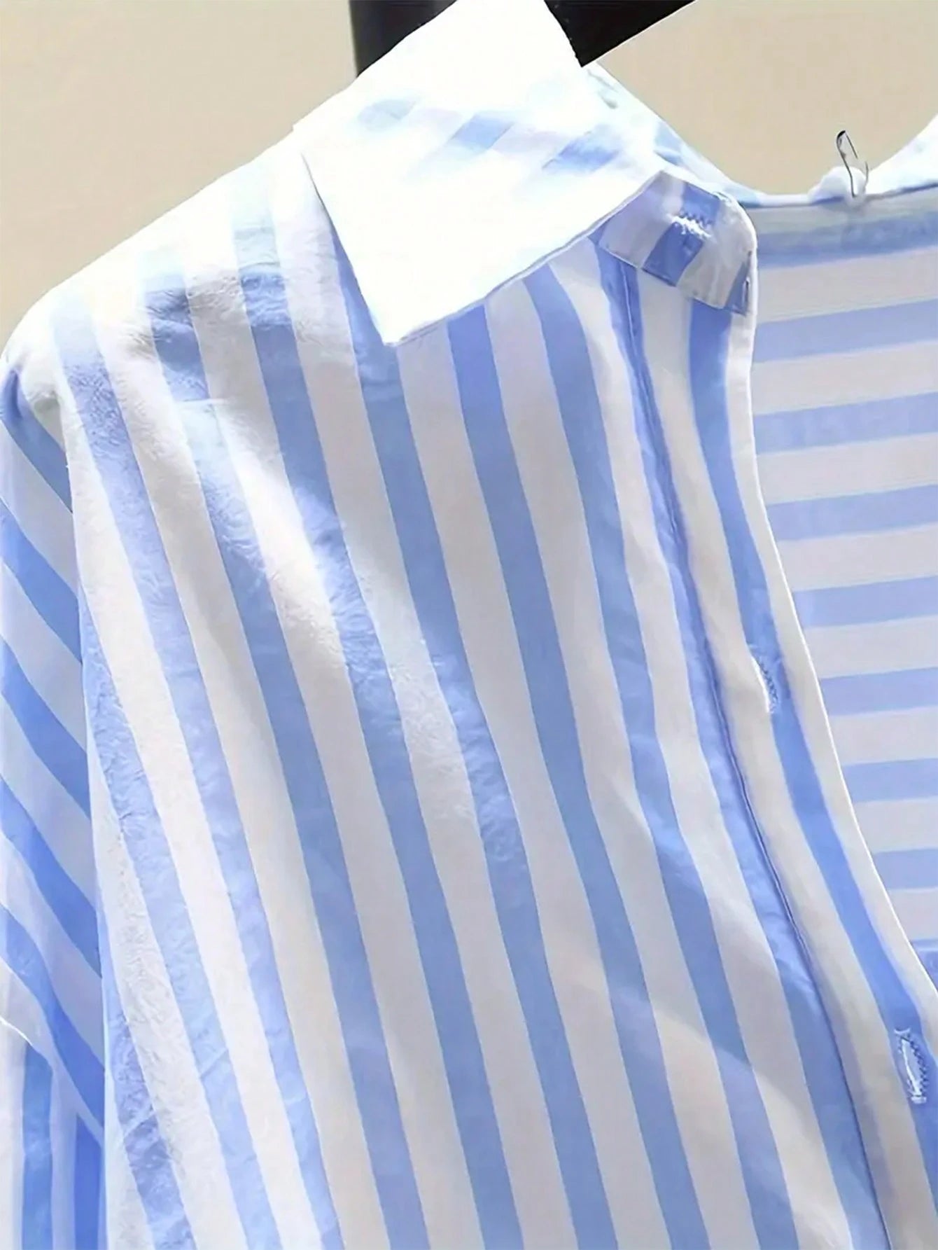 NostaNoir Women's Casual Striped Print Long Sleeve Chest Pocket Shirt, Autumn &Winter Fall Cloth For Women