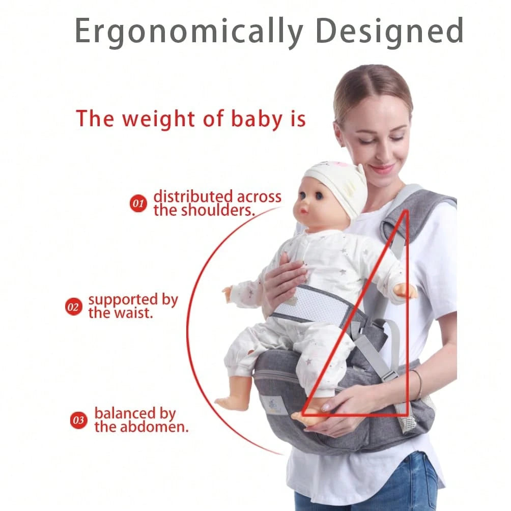 Oaoleer 1PC Baby Hip Seat Carrier Baby Waist Stool For Child Infant Toddler With Adjustable Strap Buckle Pocket Soft Inner Huge Storage