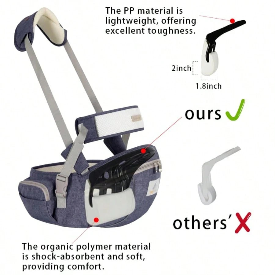 Oaoleer 1PC Baby Hip Seat Carrier Baby Waist Stool For Child Infant Toddler With Adjustable Strap Buckle Pocket Soft Inner Huge Storage