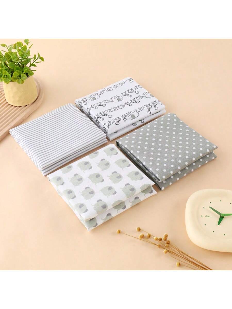 Oaoleer 6PCS Soft Flannel Receiving Blankets One Size 29 X 29 Inches For Baby Boy Or Girl- Multi-Function Baby Swaddle And Bed Sheets Set