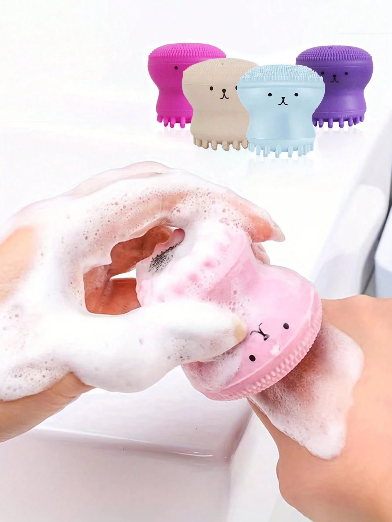 Octopus Shaped Facial Cleansing Brush- Deep Cleansing And Exfoliating, Gentle Massage For Refreshed Skin