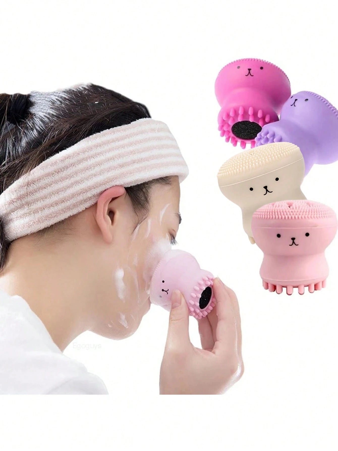 Octopus Shaped Facial Cleansing Brush- Deep Cleansing And Exfoliating, Gentle Massage For Refreshed Skin