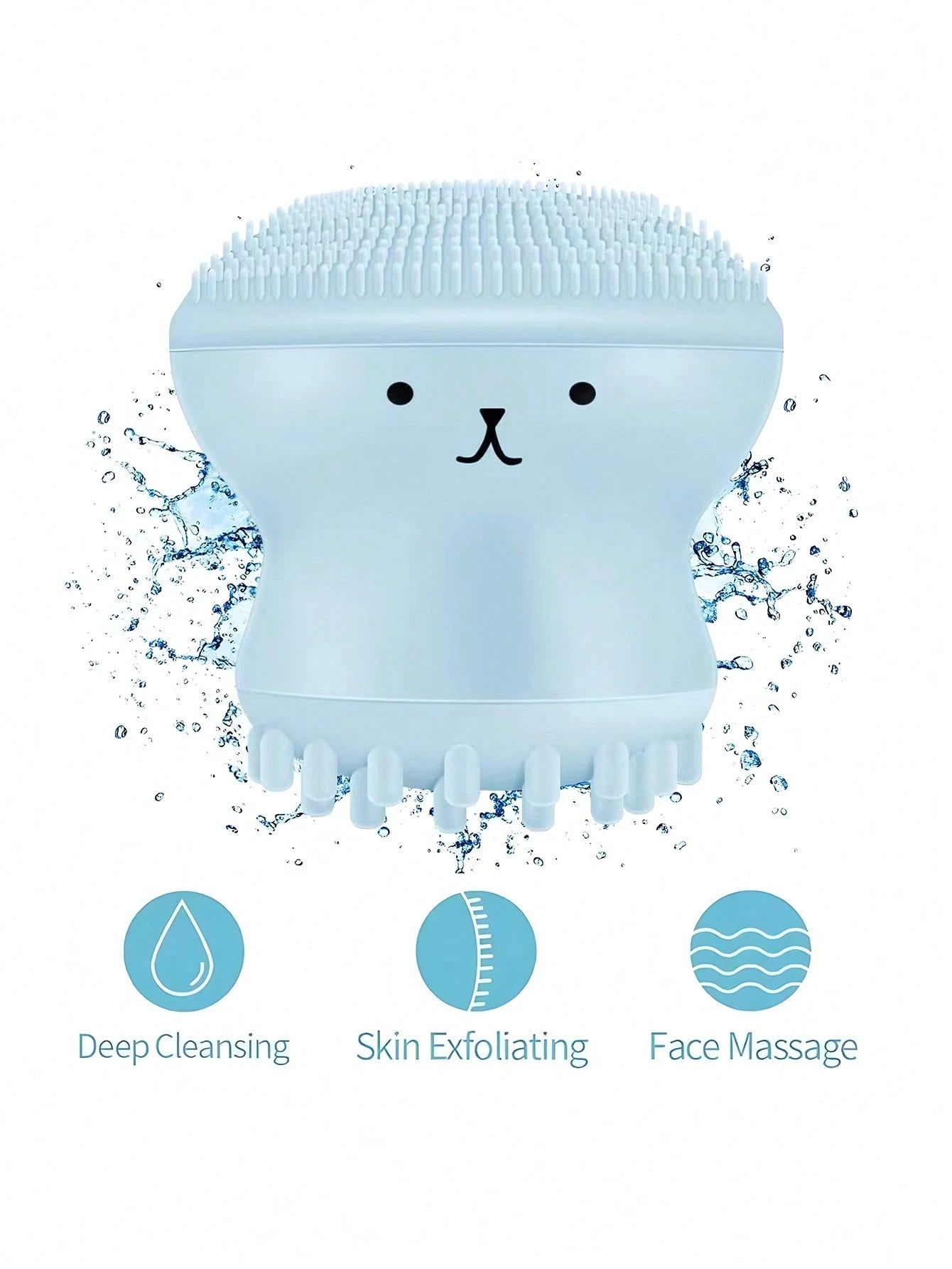 Octopus Shaped Facial Cleansing Brush- Deep Cleansing And Exfoliating, Gentle Massage For Refreshed Skin