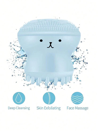 Octopus Shaped Facial Cleansing Brush- Deep Cleansing And Exfoliating, Gentle Massage For Refreshed Skin