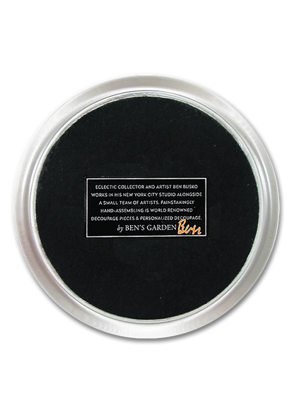 Old Glory American Flag 4" Round Glass Coaster - Ben's Garden