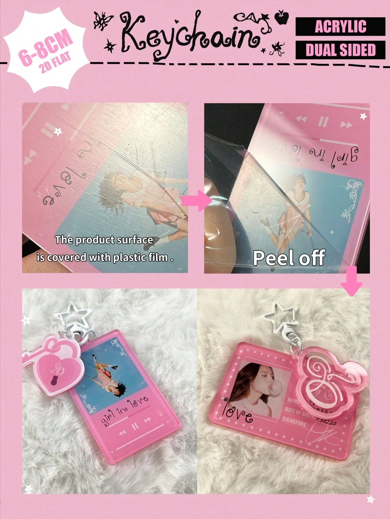 Olivia Keychain, OR Album Keychain, OR Singer Merchandise, You Seem Pretty Sad For A Girl So In Love, 2D Acrylic Keychain, Bag Charm/Car Key Decor, Cute Little Gift