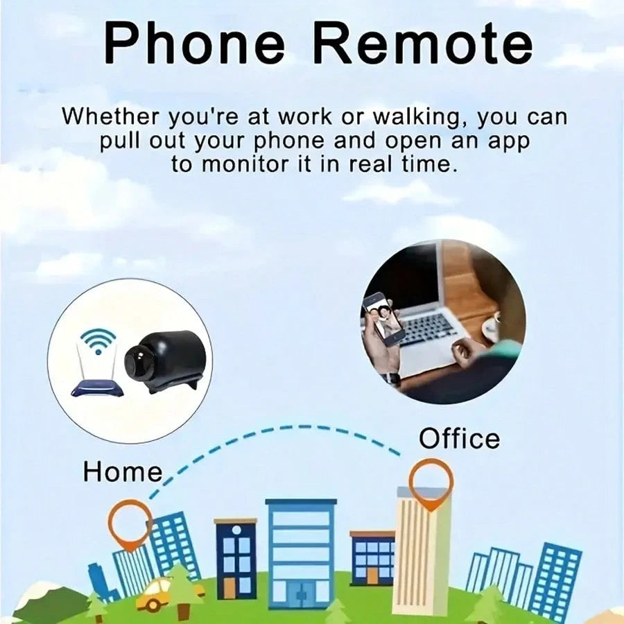 One Or Two Small Wireless Hidden Smart Cameras, High-Definition WiFi Mini Surveillance Cameras, Supporting Motion Detection And App Control, Suitable For Indoor And Outdoor Cat And Dog Monitoring/Home