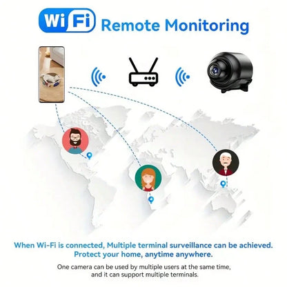 One Or Two Small Wireless Hidden Smart Cameras, High-Definition WiFi Mini Surveillance Cameras, Supporting Motion Detection And App Control, Suitable For Indoor And Outdoor Cat And Dog Monitoring/Home