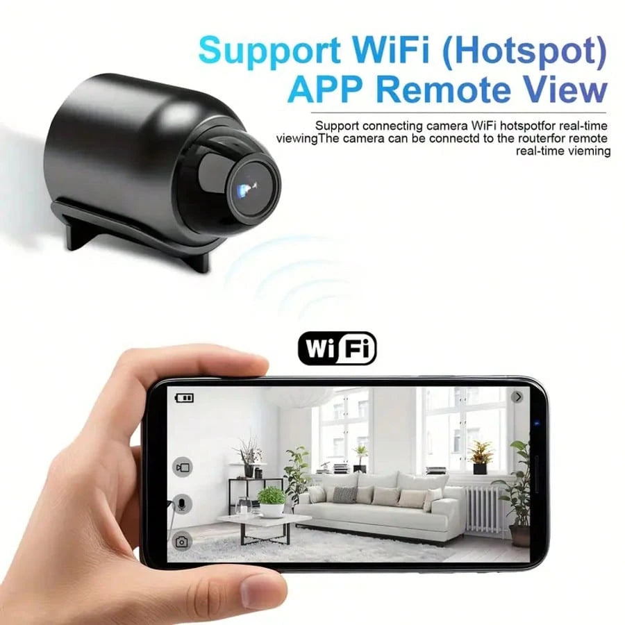 One Or Two Small Wireless Hidden Smart Cameras, High-Definition WiFi Mini Surveillance Cameras, Supporting Motion Detection And App Control, Suitable For Indoor And Outdoor Cat And Dog Monitoring/Home