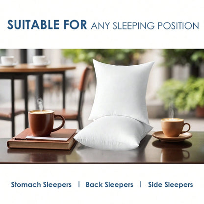 One Pair Of Two White Pillows, With The Filling Being 20*20 Inches Of Lightweight Polyester Fiber Down, Is Highly Suitable For Stuffing Sofas And Beds.