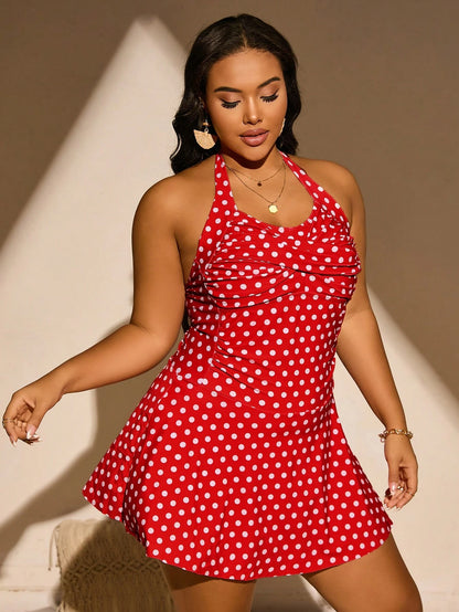 One Piece Casual Knitted Fabric Ruched Bust Bathing Suits For Women Vacation Beach Summer