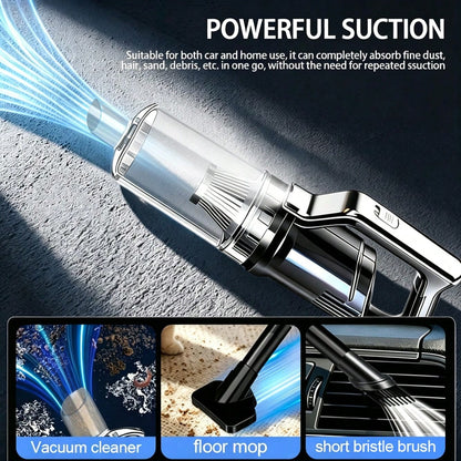 OUDEMU/Car Vacuum Cleaner, Powerful Suction, High Power, Suitable For Dust, Debris, Pet Hair, Snack Crumbs, Etc., For Car/Home/Office. Cordless Design LED Light- Portable- Mini And Compact- Crevice
