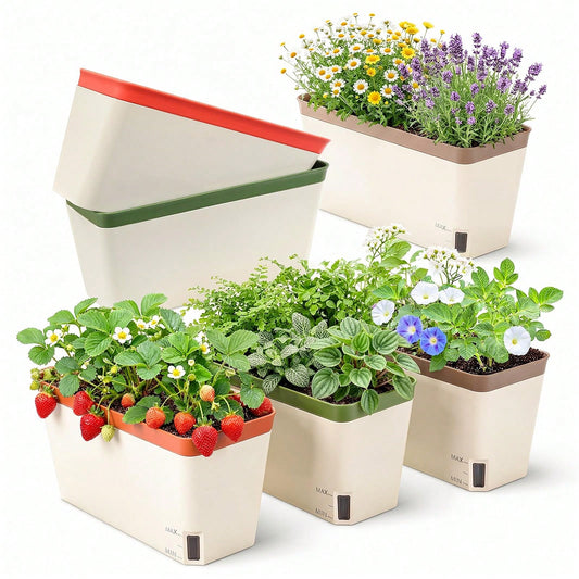 Our Warm Window Desktop Plant Growing Box, 3-Pack Indoor Product. Each Growing Box Is 10.5 Inches In Size With Self-Watering Function. The Growing Box Also Features A Visual Water Level Display Window