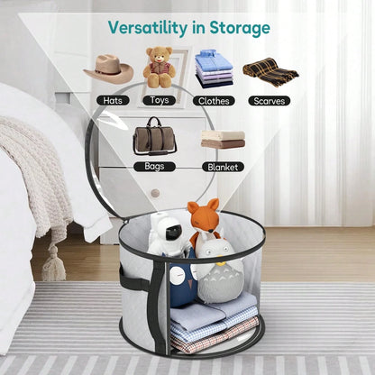 Oversized Clear Hat Storage Bag, Holds Up To 7 Caps Cowboy Hat Organizer For Closet, Wide Brims Hat Case With Carrying Handles