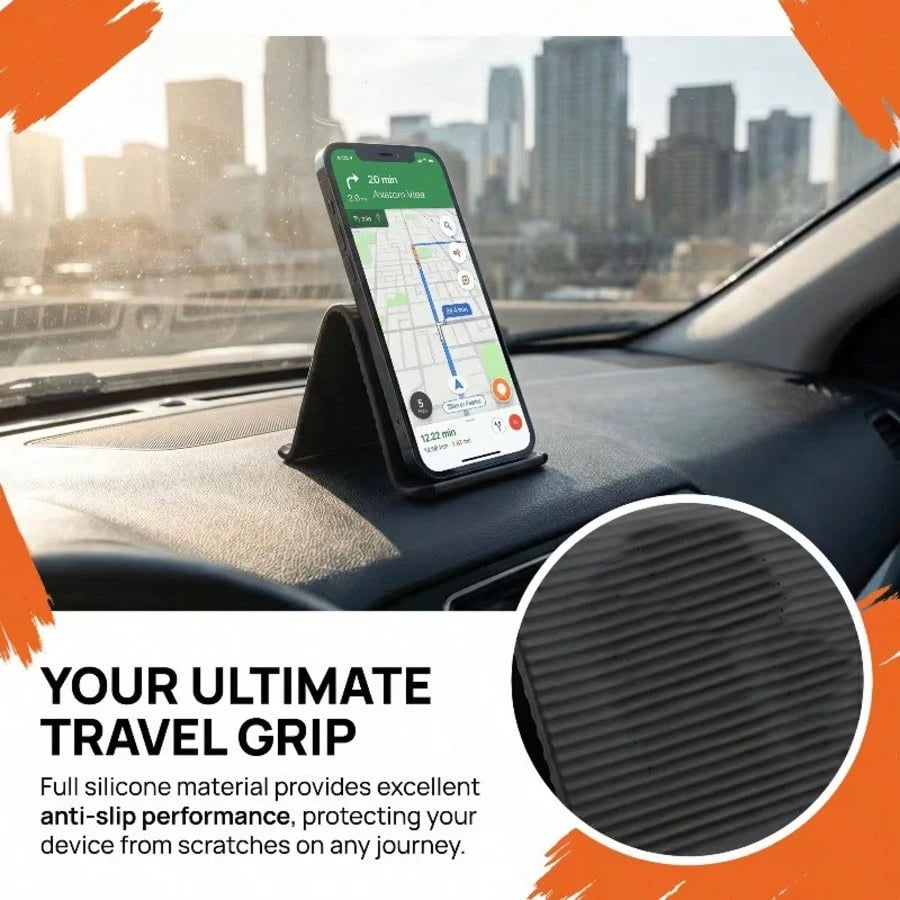 PAKRYS Portable Foldable Silicone & Aluminum Alloy Phone Stand, 2026 New Flexible Silicone & Aluminum Alloy Phone Stand, Can Be Folded Into Any Shape, Universal Adjustable Non-Slip Desktop Stand, Suit