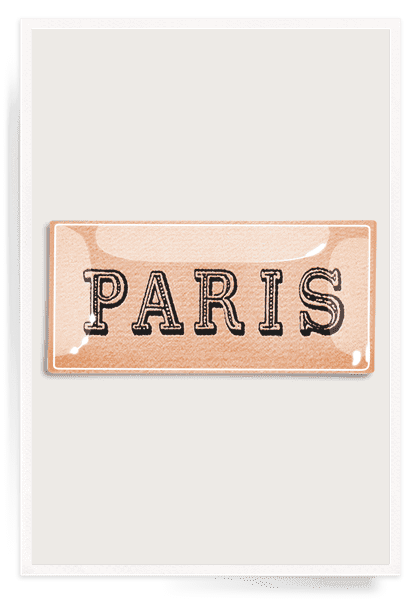 Paris Text Decoupage Glass Tray - Ben's Garden