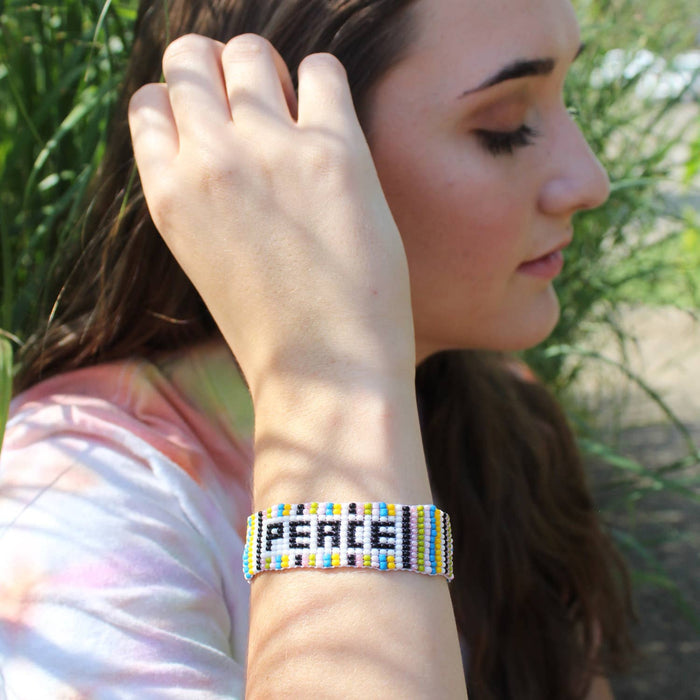 Peace Beaded Friendship Bracelet