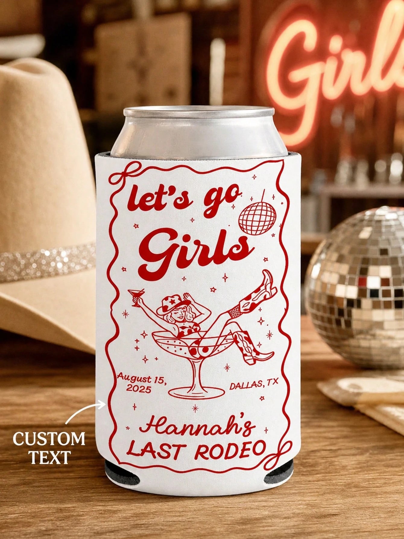 Personalized Insulated Tumbler, Fun Birthday Commemorative Gift, Travel Vacation Beverage Storage Bag, And Customized Insulated Tumbler Sleeve With Text, Suitable For Weddings, Birthdays, And Bachelor