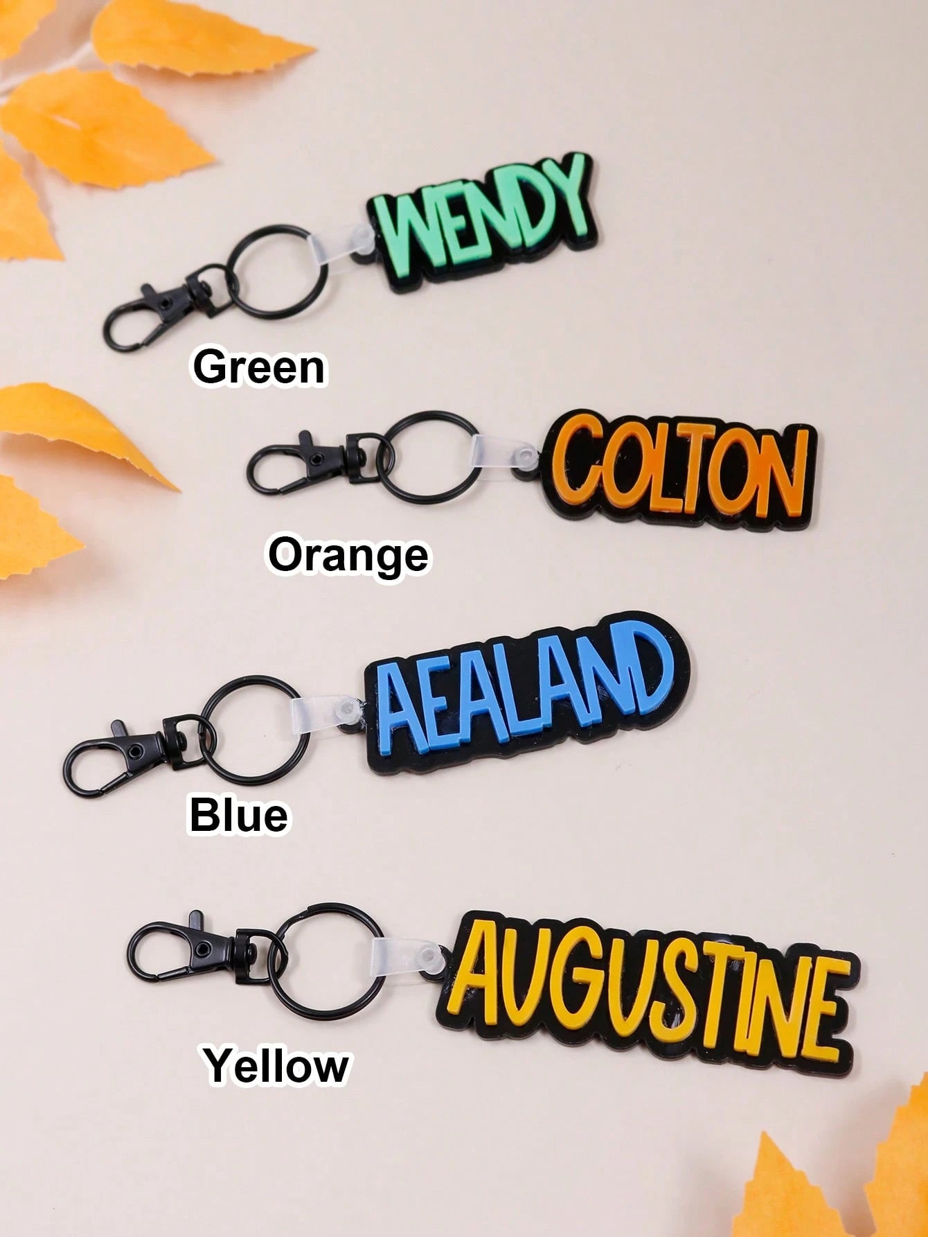 Personalized Name Keychain Pendant, Cute And Colorful, Suitable For Bags, Backpacks And Car Keys, Perfect As A Decorative Gift For Friends And Family