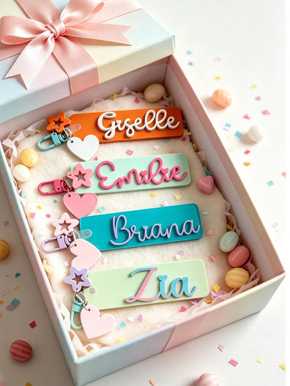Personalized School Bag Tag,Custom Name Backpack Charm,School Nametag,Lunch Bag Tag,Acrylic Keychain,Tag Custom Name Tag Back To School