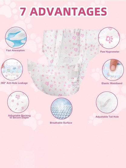 Pet Dog Diapers, Puppy Diapers, Suitable For Toy Poodle, For Pet Menstrual Period, Protect Pet Health, Best Birthday Gift For Happy Puppy, Pet Supplies, Pet Diapers