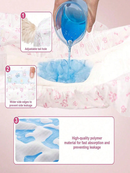 Pet Dog Diapers, Puppy Diapers, Suitable For Toy Poodle, For Pet Menstrual Period, Protect Pet Health, Best Birthday Gift For Happy Puppy, Pet Supplies, Pet Diapers