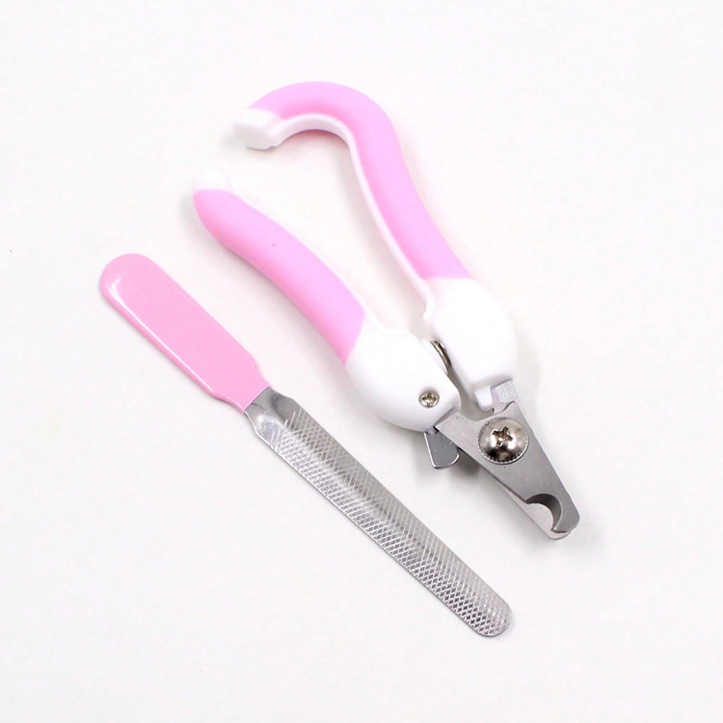 Pet Nail And File Set Stainless Steel Cats Dogs Portable Non-Slip Grooming Home Use Pet Supplies 9TMU