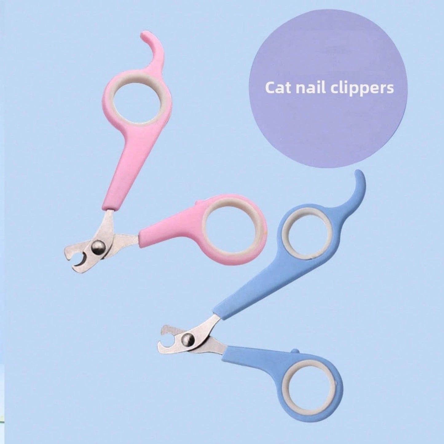 Pet Nail And File Set Stainless Steel Cats Dogs Portable Non-Slip Grooming Home Use Pet Supplies 9TMU