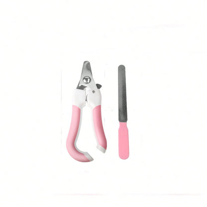 Pet Nail And File Set Stainless Steel Cats Dogs Portable Non-Slip Grooming Home Use Pet Supplies 9TMU