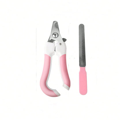 Pet Nail And File Set Stainless Steel Cats Dogs Portable Non-Slip Grooming Home Use Pet Supplies 9TMU
