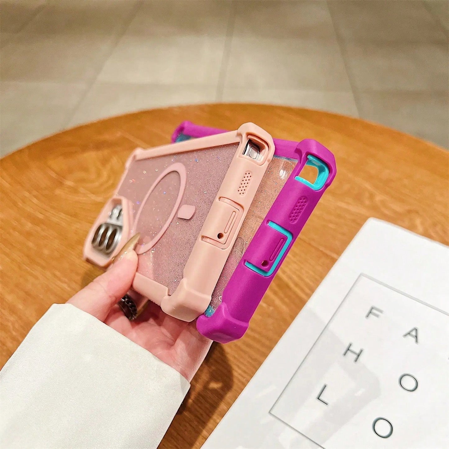 Phone Case With Kickstand For Galaxy S26 S25 S24 S23 S22 S21 Ultra Plus Sparkly Magnetic Phone Case MagSafe Compatible Dual Layer Shockproof Anti-Slip Glitter Protective Cover For Women GirlsMade With