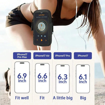Phone Holder For Running, Walking, And Workout- Adjustable Arm Band Armband Compatible With IPhone And Cell Phones- Clear Crossbody Phone Pouch Purse With Strap For Women Men