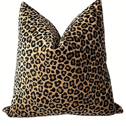 [Pillow Cover]Leopard Print Pillow Cover, Neutral Animal Tow Accent Pillow(Pillow Core Not Included)
