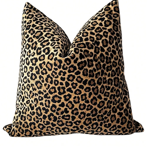 [Pillow Cover]Leopard Print Pillow Cover, Neutral Animal Tow Accent Pillow(Pillow Core Not Included)