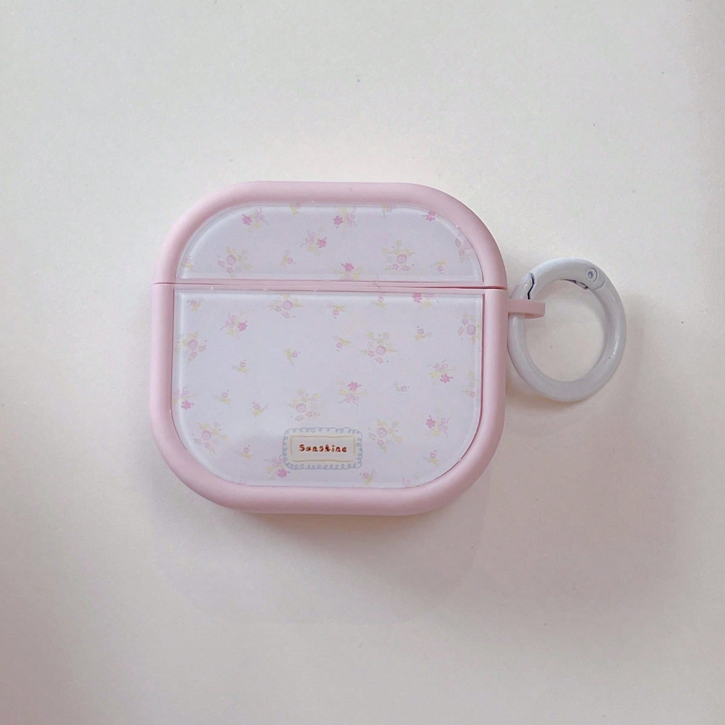 Pink Floral Earphone Case Compatible With AirPods 2/3/4/Pro/Pro2/Pro3, With Ring Anti-Drop Earphone Case, Gift, Fashion Accessory, Birthday Gift For Men And Women, Holiday Gift