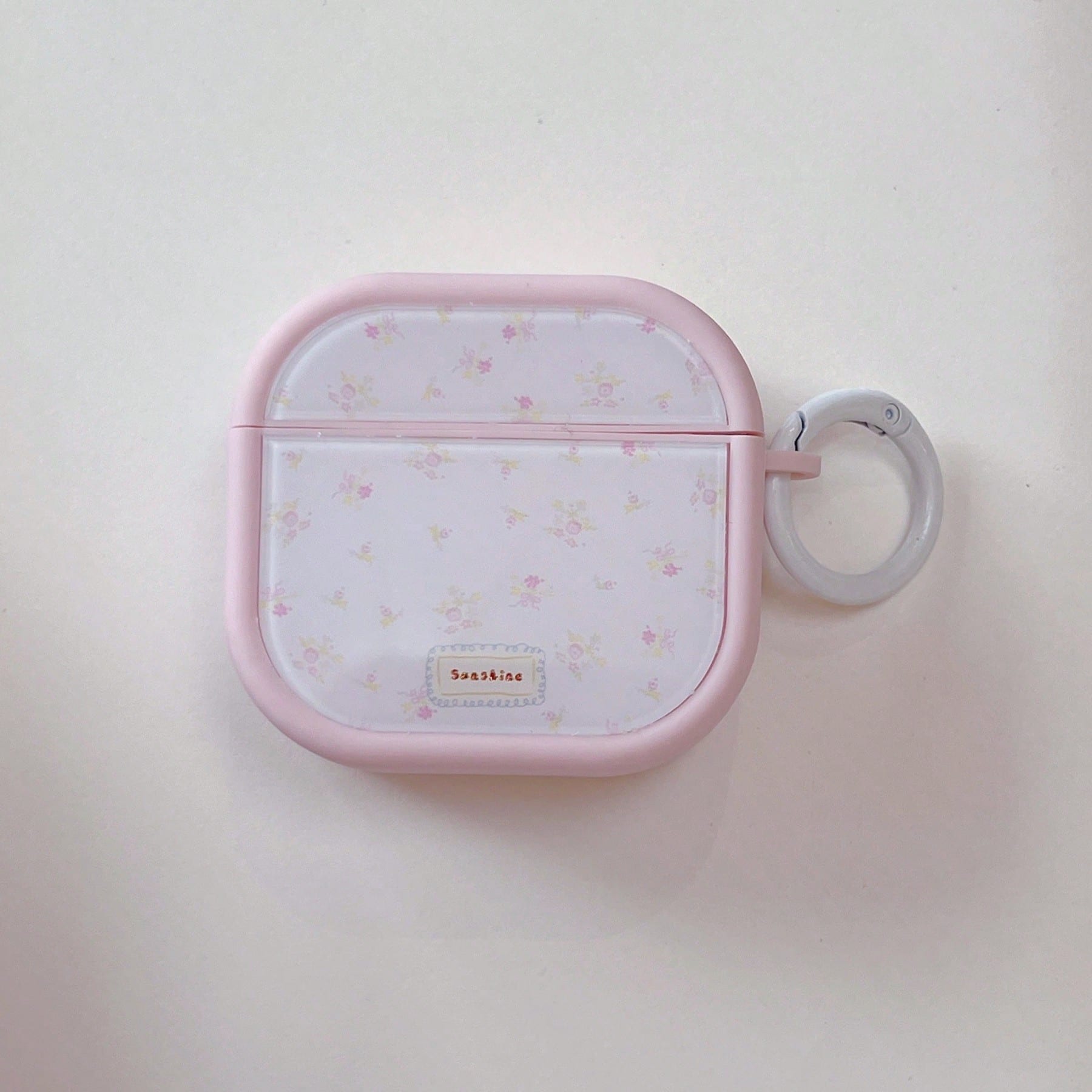 Pink Floral Earphone Case Compatible With AirPods 2/3/4/Pro/Pro2/Pro3, With Ring Anti-Drop Earphone Case, Gift, Fashion Accessory, Birthday Gift For Men And Women, Holiday Gift