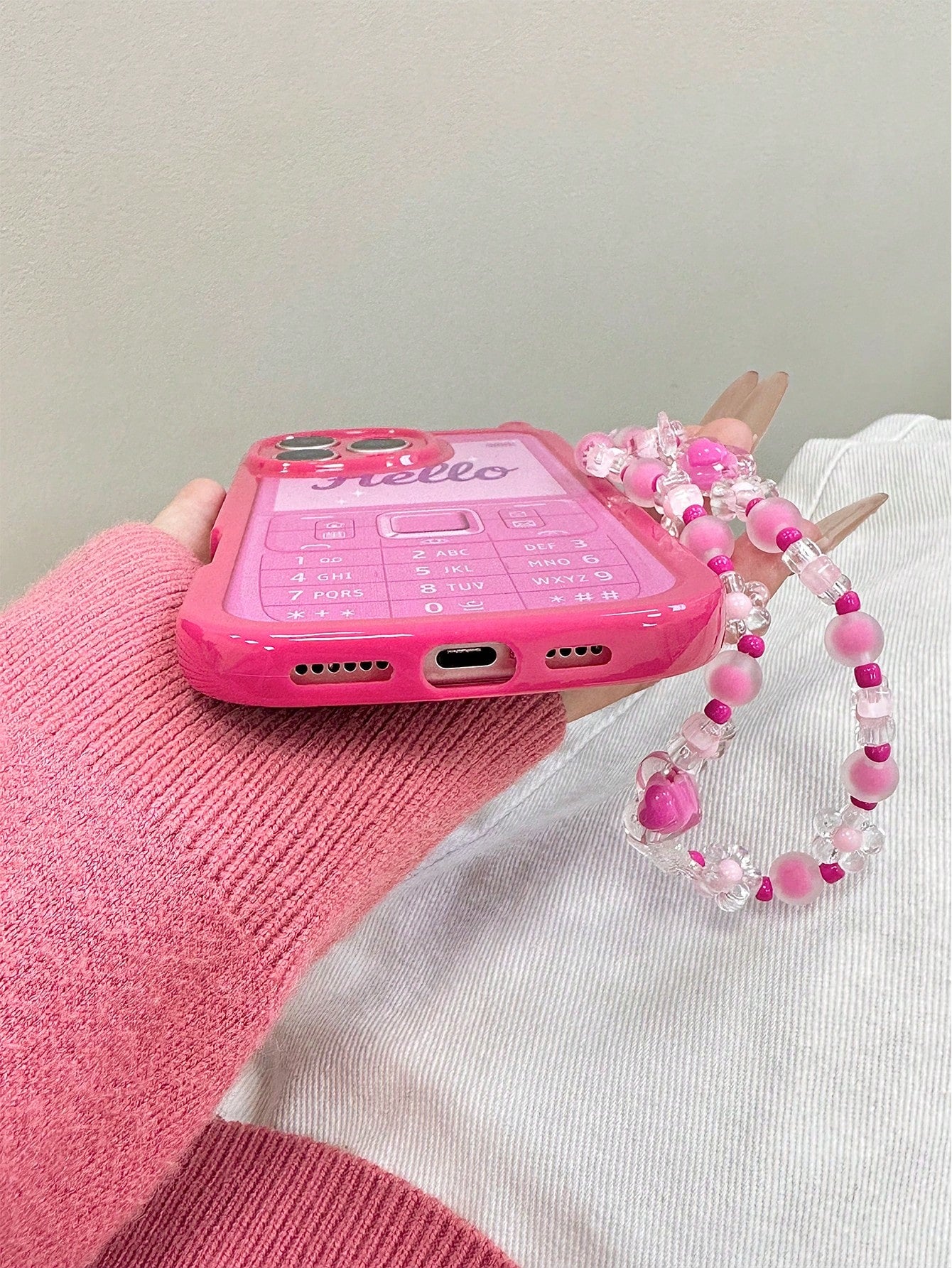Pink Mobile Elements Shockproof Novelty Case 1pc Unique Big Brother Rose Letter & Number Colorful Painted Anti-Drop Soft Phone Case Compatible With IPhone 15, 17Pro/17Air/17/17ProMax, 16/11/16Pro/16Pl