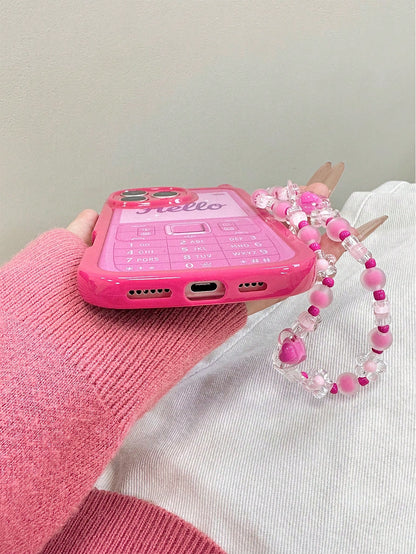 Pink Mobile Elements Shockproof Novelty Case 1pc Unique Big Brother Rose Letter & Number Colorful Painted Anti-Drop Soft Phone Case Compatible With IPhone 15, 17Pro/17Air/17/17ProMax, 16/11/16Pro/16Pl