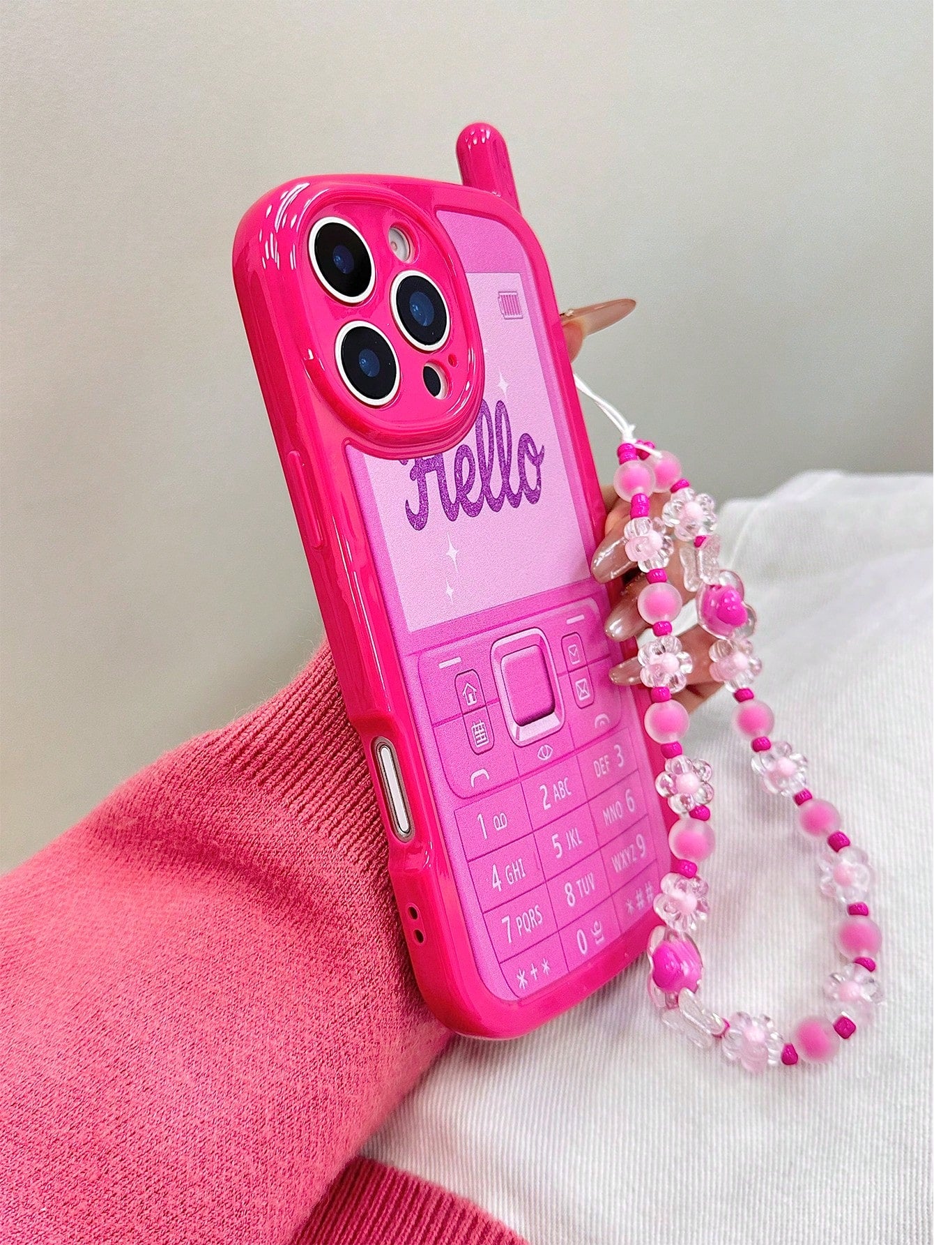 Pink Mobile Elements Shockproof Novelty Case 1pc Unique Big Brother Rose Letter & Number Colorful Painted Anti-Drop Soft Phone Case Compatible With IPhone 15, 17Pro/17Air/17/17ProMax, 16/11/16Pro/16Pl