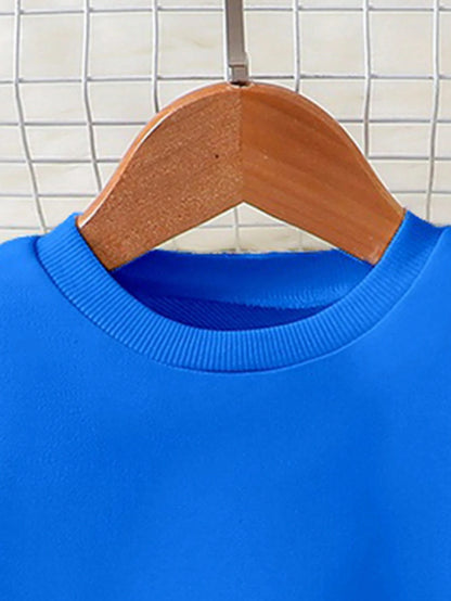 Playful Pals Baby Boys "Little Man" Stylish Comfortable Casual Athletic Round Neck Sweatshirt Set Holiday White Navy Blue Autumn