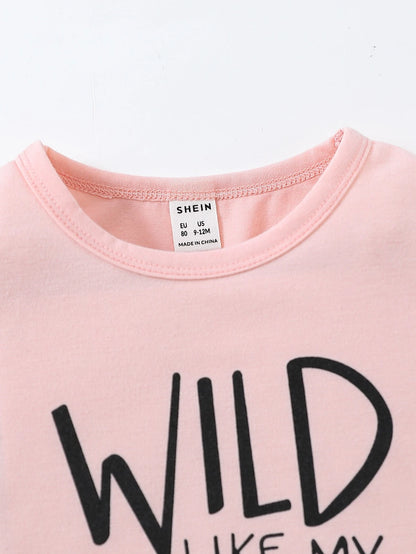 Playful Pals Baby Girl Slogan Graphic Tee