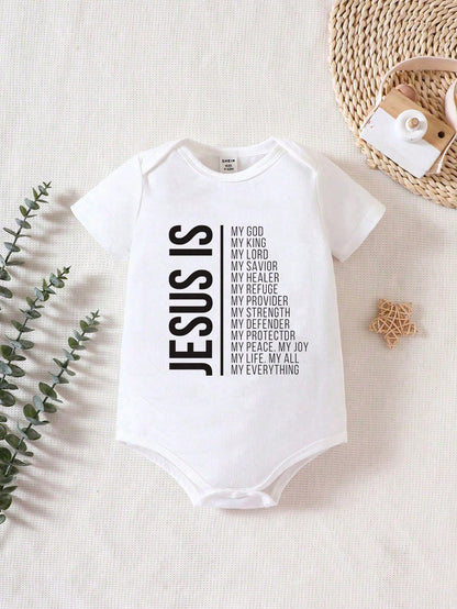 Playful Pals Newborn Baby Boy Casual Basic Fun Letter Pattern Bodysuit