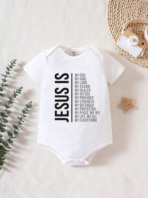 Playful Pals Newborn Baby Boy Casual Basic Fun Letter Pattern Bodysuit