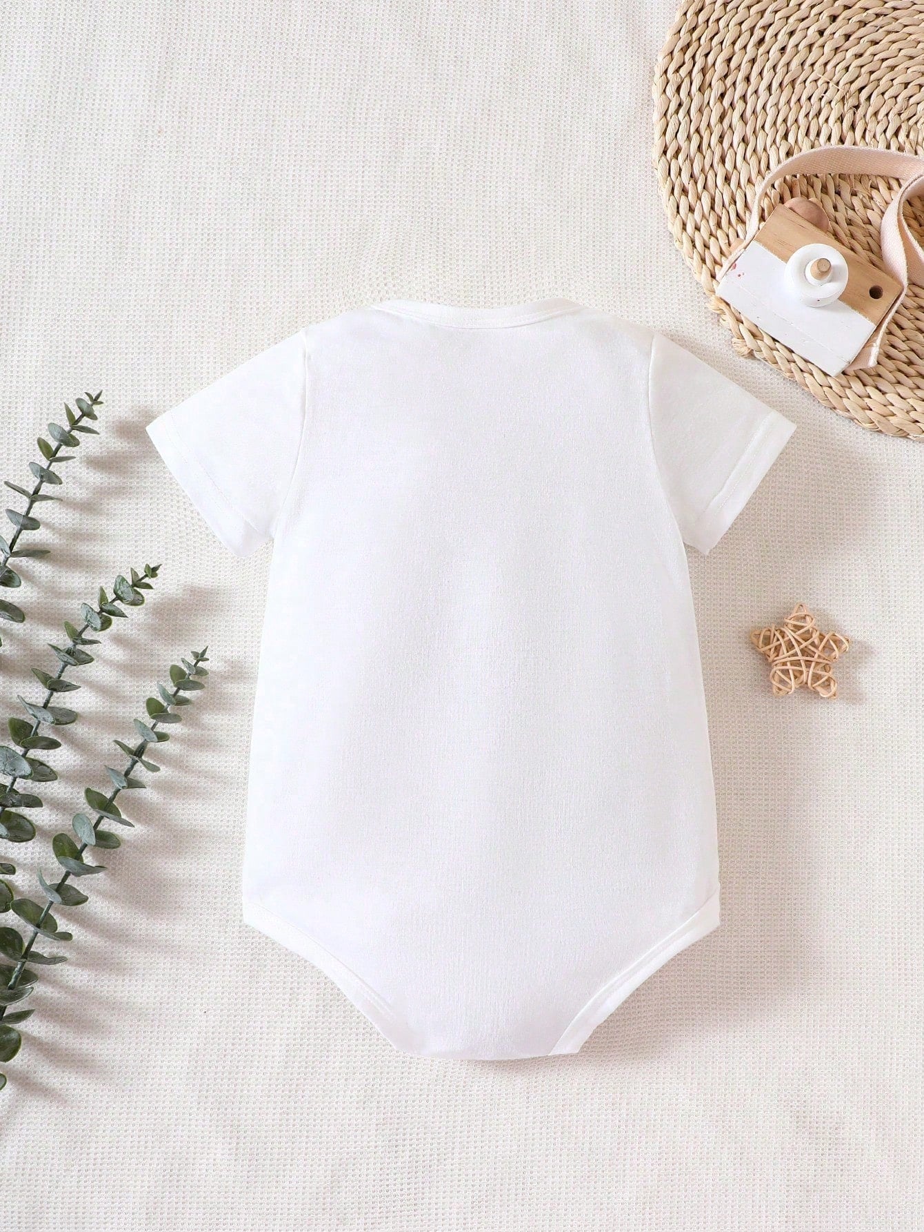 Playful Pals Newborn Baby Boy Casual Basic Fun Letter Pattern Bodysuit